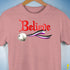 Believe Asexual Pride Jingle Bell Premium Unisex T-Shirt - Mauve Heather